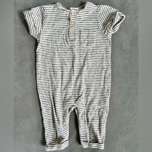 H&M Baby Organic Cotton Romper, Beige, 2-4m